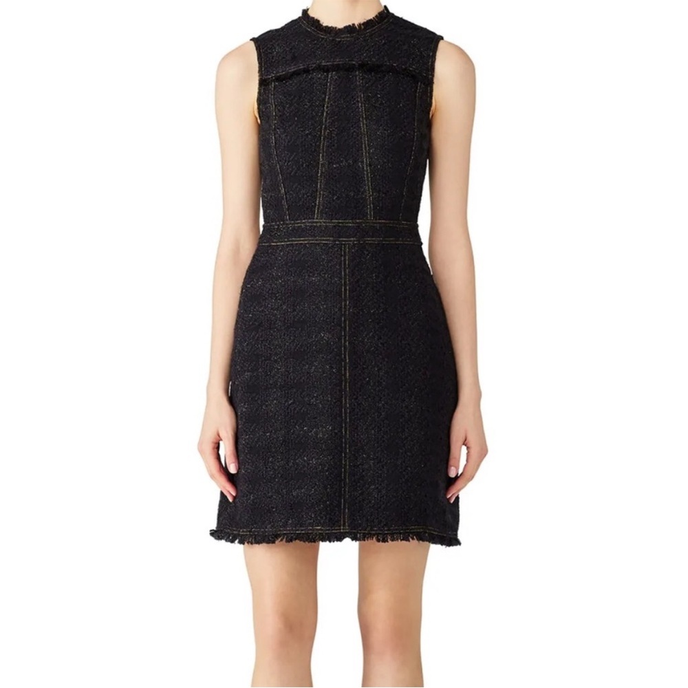 Tory Burch tweed navy blue KNEE HIGH dress size 4. It’s not as short..
